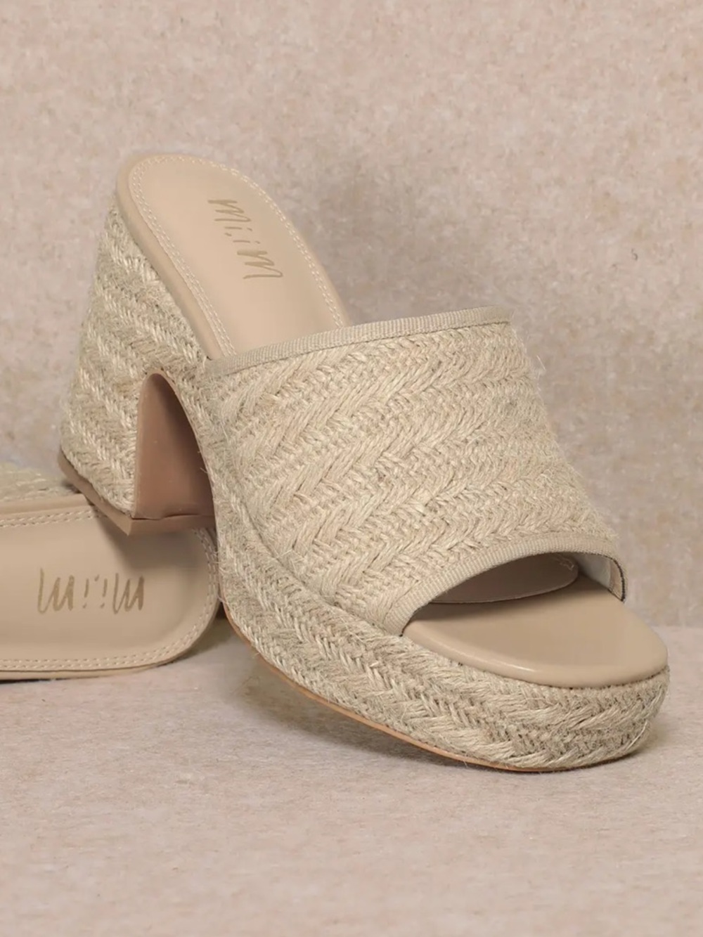 Woven Platform Slide Sandal